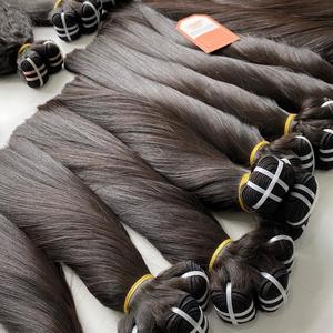 Extensiones de Cabello Humano Liso de 16 Pulgadas, Doble Trama, Precio de Fábrica, Sedoso, Duradero - Product Image 3