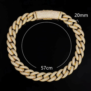 Custom Hip Hop Stylish VVS1 D Color Brilliant Cut Moissanite <b>Statement</b> <b>Necklace</b> 925 Sterling Silver IGI Certified Cuban Link - Product Image 2