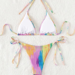 Nuevo Bikini de Dos Piezas con Estampado de Secado Rápido y Ecológico de Alta Calidad para Mujer, Traje de Baño con Tanga en V, Ropa de Playa con Descuento - Product Image 4