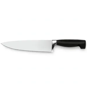 Cuchillo de Chef Clásico de 8 Pulgadas, Hoja Plateada Lisa, Mango Negro, Cuchillo de Cocina para Rebanar, Picar y Cortar en Cubos, Preparación de Alimentos en el Hogar - Product Image 4