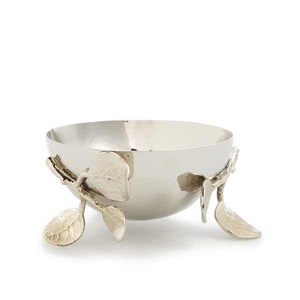 Ensemble de bols de service en métal à trois compartiments, design branche dorée, style moderne poli, pour servir les aliments, fait main - Product Image 3