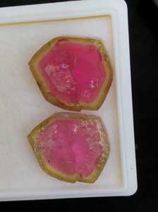 Turmalina Sandía en Rodajas, Cristal Bicolor Rosa y Verde, Gema Natural Suelta para Fabricación de Joyas - Product Image 5
