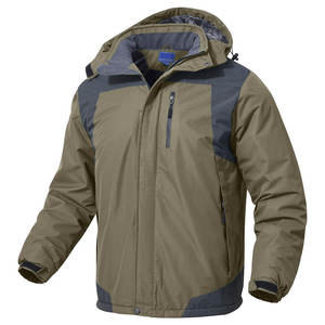 Chaqueta de esquí de invierno de color liso para hombre, la más vendida, con logo frontal, estilo casual, para deportes de nieve, con cremallera de lona. - Product Image 4