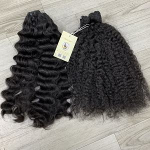 Unprocessed <b>Human</b> <b>Hair</b> Wholesale Double Drawn Raw Vietnamese <b>Hair</b> Straight Weft <b>Extensions</b> Waves Curls Bundles - Product Image 3