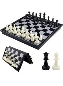 Jeu d'échecs et de dames magnétique de voyage de haute qualité, 29 cm - Product Image 2