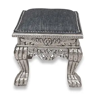 印度传统巴乔特·普亚·乔基镀银金属工艺普亚·乔基用于家庭寺庙装饰婚礼功能