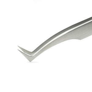 Pince à cils professionnelle Logo personnalisé gratuit rose adhérence parfaite aux cils pince à épiler pointe de fibre pince à épiler pour Extension de cils - Product Image 2