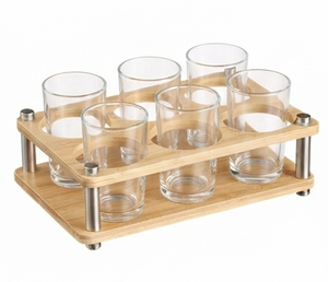 Support en bois fait main pour verres, organisateur de tasses multifonctionnel pour cuisine, table à manger, bar, rangement et décoration intérieure - Product Image 4