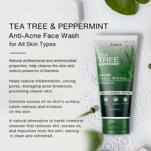 Tea <b>Tree</b> and Peppermint Anti Acne <b>Face</b> Wash with Salicylic Acid for Oily and Sensitive Skin Deep Pore Cleansing Oil Control - Product Image 3
