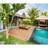 Baldosas de Zeolita Natural Verde Ranuradas para Piscinas, Tamaño 100x100mm, para Uso Exterior, Sukabumi, Indonesia