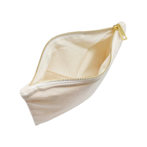 Customizable Cotton Canvas <b>Makeup</b> Bag Fashionable Sublimation Travel Cosmetic <b>Case</b> Drawstring Zipper Closure Plain Fabric Letter - Product Image 2