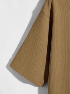 เสื้อยืดแขนสั้นผู้ชายผ้าฝ้าย 100% ระบายอากาศได้ดี ทรงหลวมใส่สบายสำหรับฤดูร้อน - ผ้าแคนวาสคุณภาพดี - Product Image 5