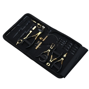 Kit d'outils pour extensions capillaires en gros : Coupe-keratine, pinces à micro-perles, presse-bandes et peigne – Fournitures de salon en gros - Product Image 2