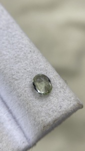 Tanzanite naturelle certifiée de couleur menthe verte, taille ovale, avec une couleur excellente, zoïsite naturelle, 0,34 carat, clarté impeccable - Product Image 6