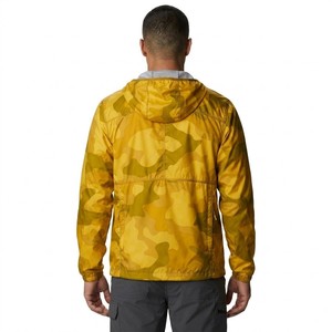 Chaqueta Cortavientos con Capucha de Camuflaje Amarillo para Hombre MEYBA SPORTS, Ligera, Impermeable, con Cierre de Cremallera, Chaqueta Deportiva para Exteriores - Product Image 2