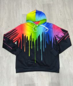 เสื้อฮู้ดดี้แฟชั่นทรงหลวมพิมพ์ลายดิจิทัล 3 มิติ ลายรุ้ง ผ้าโพลีเอสเตอร์ 100% แห้งเร็วสำหรับฤดูใบไม้ร่วง ขายส่ง - Product Image 3