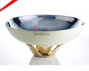 Nuevo Tazón Decorativo Redondo de Metal Chapado en Oro 2026, Tazón para Servir Ensaladas, Vajilla para el Hogar, Hotel y Restaurante - Product Image 2