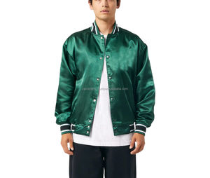 Chaqueta Universitaria de Satén, Chaqueta Cálida de Poliéster para Ambos Géneros, Green Bay Packers Starter Verde, Satén de Campo Medio, Cierre Completo - Product Image 4