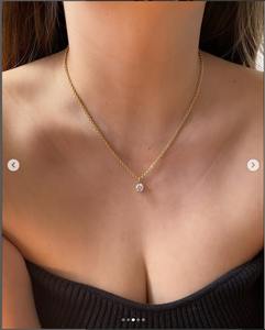 Collar con Colgante de Diamante Cultivado en Laboratorio, Corte Redondo, de Lujo, Oro Sólido de 14k/18k, Platino, Certificado IGI, Cadena Solitaria, Venta al Por Mayor - Product Image 3