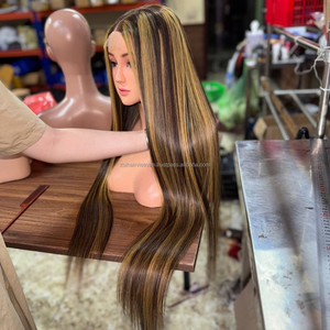 Perruques Lace Front en Cheveux Naturels Vietnamiens les Plus Vendues, Lisses et Droites, Densité 200%, Sans Colle, Haute Qualité - Product Image 1