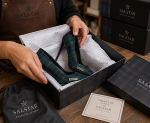 Vente en gros de chaussures à talons aiguilles pour femmes, spéciales mariage, personnalisées, à motif écossais, à bout pointu, avec logo de marque personnalisé - Product Image 6
