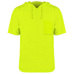 เสื้อยืดคอกลมแขนสั้นผู้ชาย ผ้าฝ้ายเจอร์ซีย์ 100% โลโก้ด้านหน้า สีพื้น ลำลอง ทรงปกติ ระบายอากาศได้ดี เป็นมิตรกับสิ่งแวดล้อม - Product Image 3