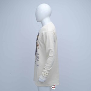 เสื้อสเวตเชิ้ตผู้ชายสีขาว คอกลม แขนยาว แบบถัก สวมใส่สบาย ทรงปกติ สำหรับฤดูใบไม้ร่วง พิมพ์ลายตัวอักษร ออกแบบตามสั่งโดย MRI - Product Image 3