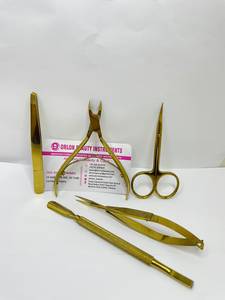 DORLON BEAUTY INSTRUMENTS Professional Stainless Steel <b>Nail</b> <b>Tools</b> Sharp Tip Manicure Scissors Brow Tweezers <b>Nail</b> Nipper Clipper. - Product Image 2