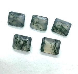 หินมอสอาเกตทรงสี่เหลี่ยมผืนผ้า ขนาด 4 มม. ถึง 20 มม. ขายส่งจำนวนมาก สำหรับทำแหวน จี้ และเครื่องประดับ - Product Image 3