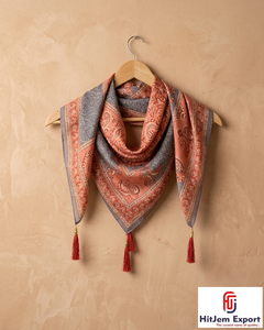 Écharpe en soie imprimée de luxe pour femme, foulard carré léger personnalisé, fabricant OEM ODM de textiles, fournisseur en gros - Product Image 5