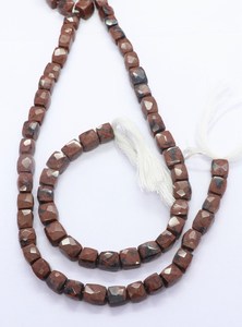 AAA Marconi Obsidian Faceted Cube Gemstone Beads 6-7 MM Obsidian 3D Box Cube Beads 8 Inch Natural Obsidian Loose Beads Jewelry - Product Image 6