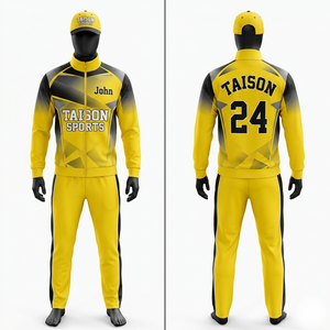 280 GSM Polyester Interlock Field Hockey <b>Tracksuit</b> Neon Yellow Navy <b>White</b> Panel Custom Sublimation Logo - Product Image 3