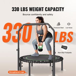 Trampolino Pieghevole da 40 Pollici, Mini Trampolino Fitness Silenzioso con 4 Supporti Stabili, Carico Massimo 150 kg per Uso in Palestra - Product Image 2