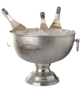 Galvanized Metal <b>Beverage</b> <b>Ice</b> <b>Tub</b> with Wooden Handles | Large Beer Wine Cooler <b>Bucket</b> | Bar Party Event Use - Product Image 2