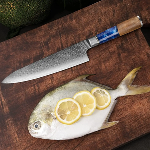 Couteau de chef professionnel en acier Damas forgé à la main, manche ergonomique en bois, compatible lave-vaisselle, ambidextre, OEM ODM, vente en gros - Product Image 6