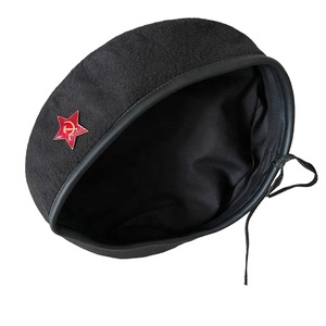 หมวกเบเร่ต์ขนสัตว์สำหรับเจ้าหน้าที่ขายดี หมวกเบเร่ต์แบบสั่งทำ - Product Image 5