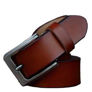 Ceinture décontractée de luxe pour homme, en cuir de vachette véritable ciré, inspirée du cuir de crocodile, avec boucle en acier de haute qualité, étanche - Product Image 5