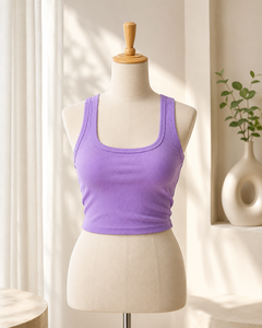 <b>Purple</b> Ribbed Camisole <b>Corset</b> <b>Top</b> Women's Yoga Pilates Support Breathable Stretch Tank <b>Top</b> Sports All Seasons Fitness Wear - Product Image 1
