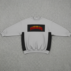 Sudadera Gris de Cuello Redondo para Mujer, Manga Larga, Tejida, 100% Algodón, Color Sólido, para Otoño, Transpirable, Corte Regular - Product Image 6