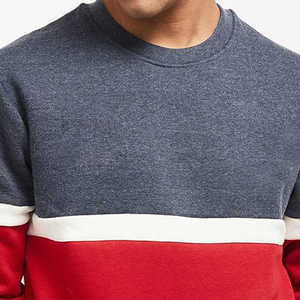 เสื้อสเวตเชิ้ตผู้ชายคอตั้ง แขนยาว ทรงปกติ สีตัดต่อ สวมใส่สบาย เหมาะสำหรับฤดูหนาว ผ้าฝ้าย 100% แบบคัตเอาท์ - Product Image 5
