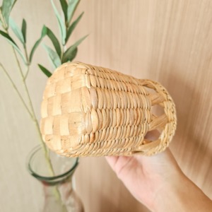 Wholesale price <b>wraps</b> for cups water hyacinth glass cover natural colored glassware tumbler holder - Product Image 5