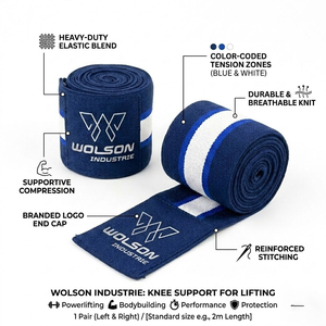Wolson Industry – Bandes de maintien de poignet haute performance avec boucle, en néoprène durable, respirantes, protection professionnelle pour le fitness - Product Image 4