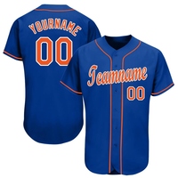 Vente en gros directe OMMIZ INDUSTRY Maillot de baseball personnalisé orange-Blanc Royal