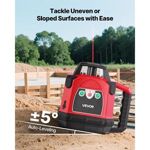 Kit de niveau laser rotatif autonivelant à 360 degrés de 1650 pieds avec trépied robuste, télécommande, laser horizontal rouge C - Product Image 3