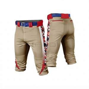 Pantalon de baseball kaki personnalisé pour homme – Uniforme d'équipe durable et respirant en tissu maille extensible 100 % polyester, grandes tailles - Product Image 1
