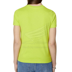 T-shirts décontractés pour femmes, 100% coton, tissu en toile, respirant, haute qualité, dernier design - Product Image 2