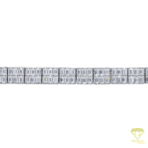 Collier tennis de luxe entièrement serti de pierres avec maillons rectangulaires, bijoux de mode hip-hop pour hommes et femmes, pour les acheteurs en gros - Product Image 4