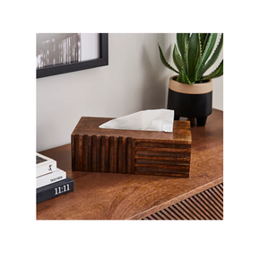 Boîte à mouchoirs en bois de manguier naturel, écologique, pour la maison, décoration de table ou comptoir, porte-mouchoirs en bois à prix abordable - Product Image 2