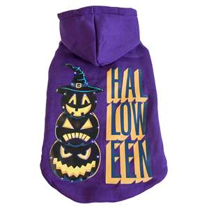 ชุดสเวตเตอร์มีฮู้ดสำหรับสัตว์เลี้ยงลายฮาโลวีนมีความสุขสโนว์แมนพร้อมไฟ LED เสื้อสเวตเตอร์ใส่สบายสำหรับเพื่อนมีขนยาวของคุณ - Product Image 1