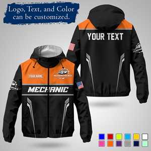 Chaqueta de Trabajo Mecánica Personalizada, Manga Larga, Resistente al Viento, Impermeable, de Secado Rápido, Transpirable, Uniforme de Garaje de Poliéster, Unisex, para Todas las Estaciones - Product Image 4